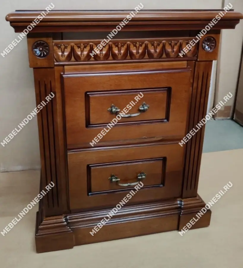 Тумба прикроватная "Венеция" Орех 771  купить в интернет магазине Мебель из массива. Звоните +7 495 961-63-63 Тумбы прикроватные из массива дерева